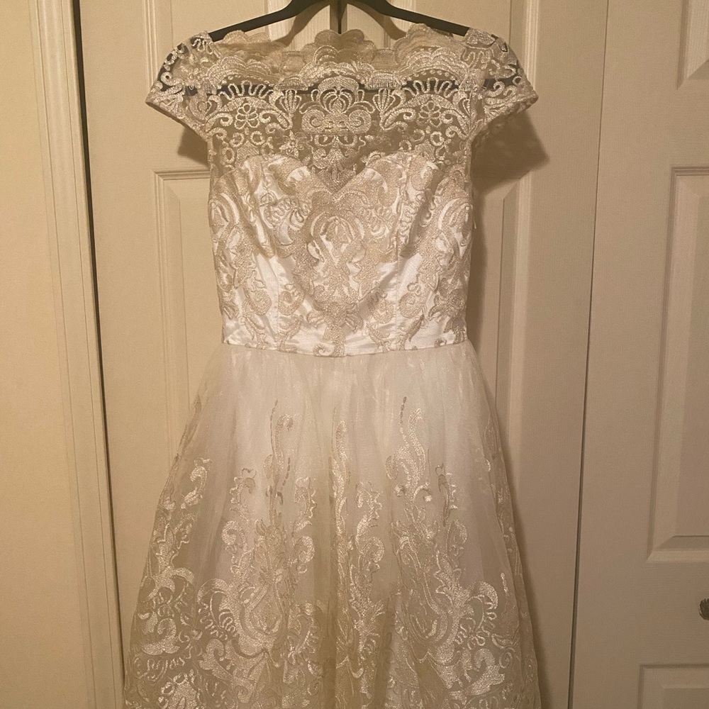 Evening Formal Prom Pageant Midi Dress - Designer: Chi Chi London - Size 6